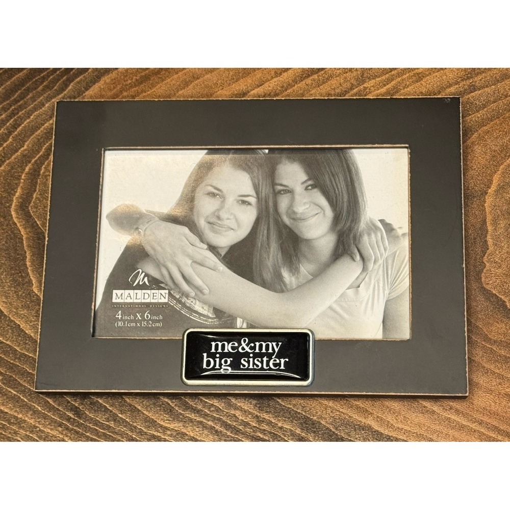 Malden International Picture Frame Black & Silver 4x6 Me & My Big Sister